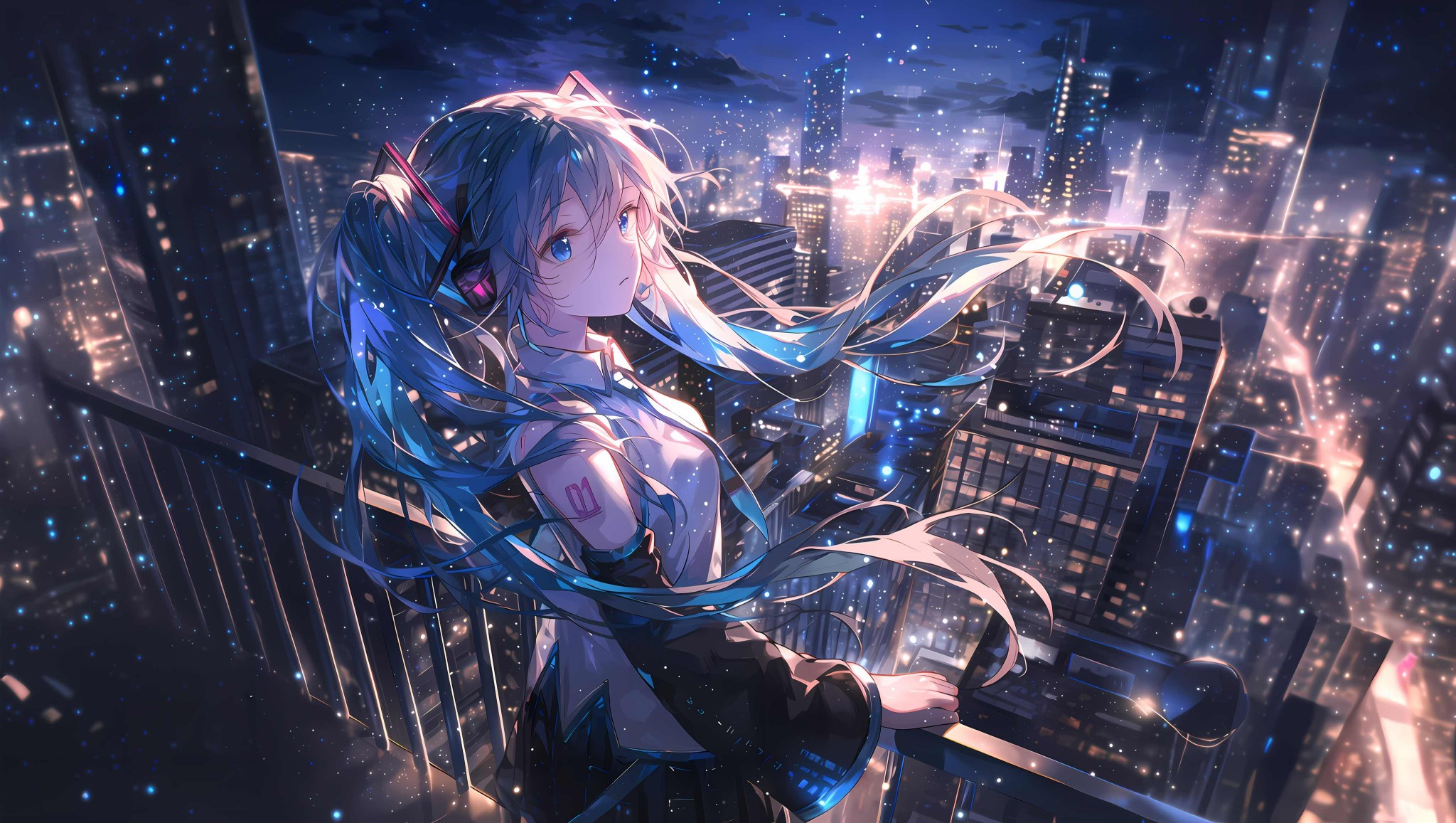都市霓虹中的初音未来